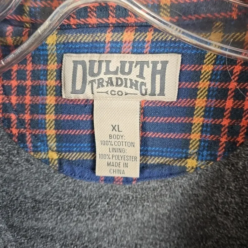 Duluth Trading Co Shacket Mens XL Flapjack Fleece-lined Relaxed Fit Shirt Jac